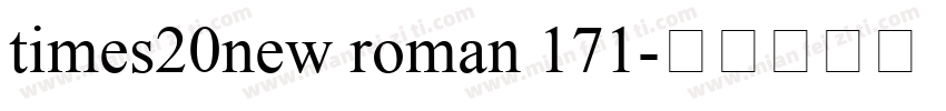 times20new roman 171字体转换